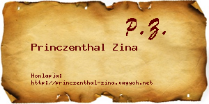 Princzenthal Zina névjegykártya